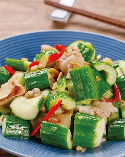小黃瓜炒肉片(1)
