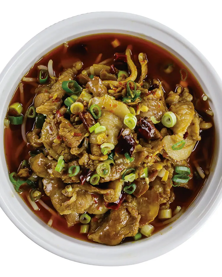 銀芽麻辣肉片