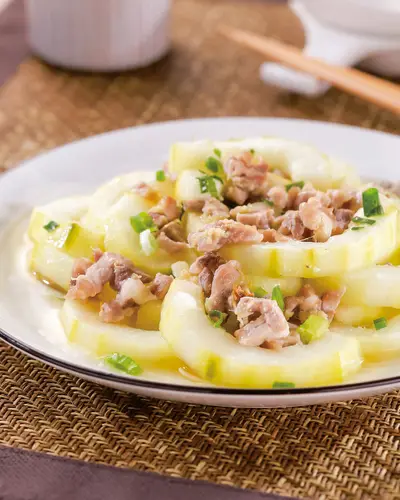 肉末蒸青瓜