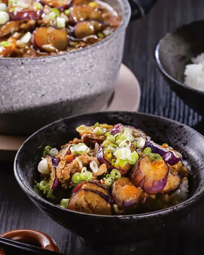 麻婆茄子丼(1)