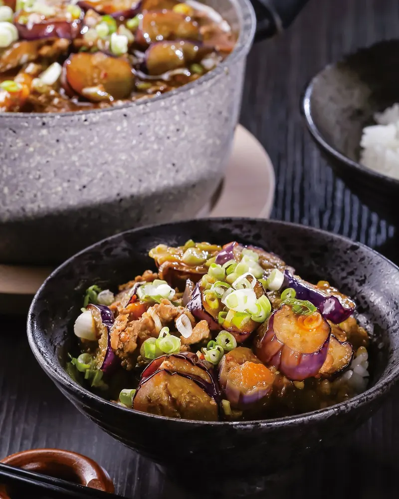 麻婆茄子丼(1)
