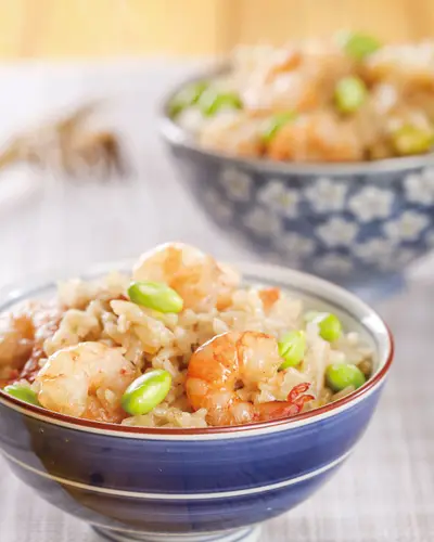 毛豆蝦仁飯