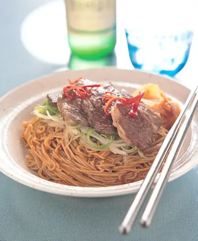 烤肉冷拌麵