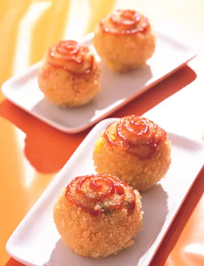 炸咖哩起司飯球