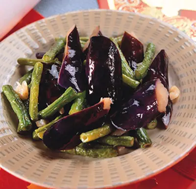 茄子炒菜豆
