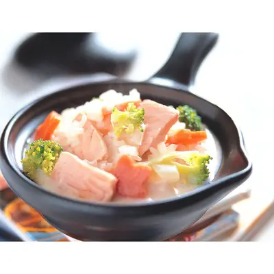鮮奶鮭魚燉飯