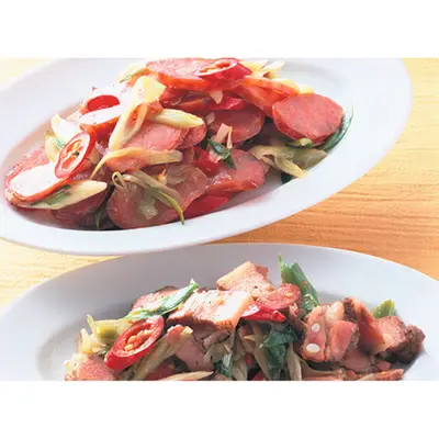 蒜炒鹹豬肉