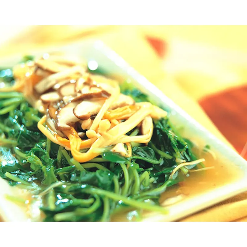 雙菇燴豆苗