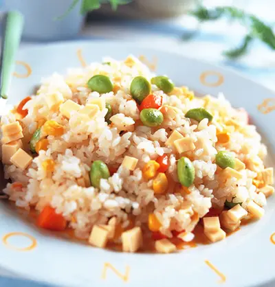 三色起士炒飯