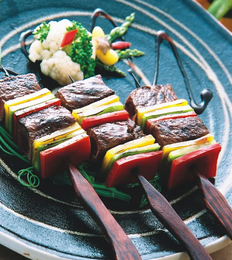 彩椒牛肉串