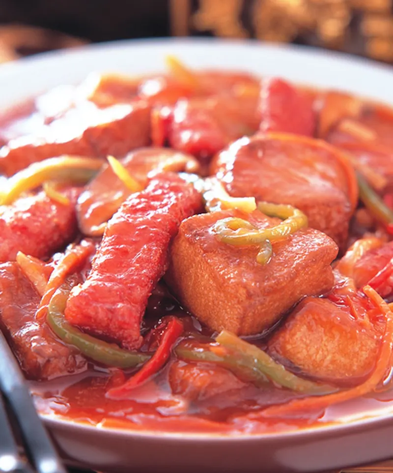 糖醋肉柳蛋豆腐