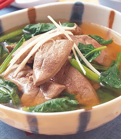 豬肝菠菜湯