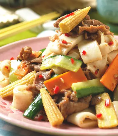 沙茶羊肉河粉