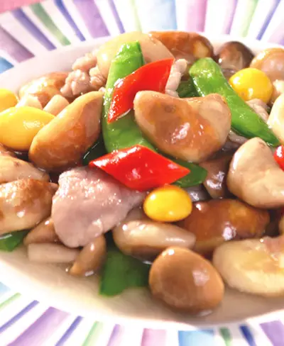 菱角燴鮮菇