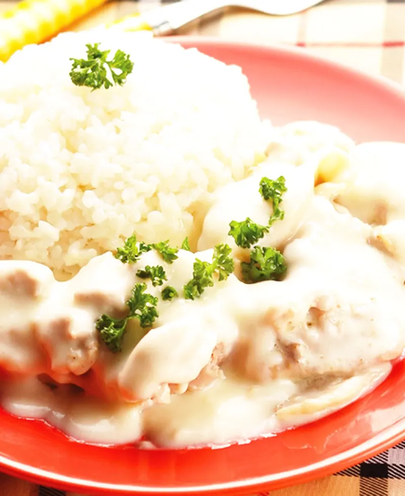 優格白醬燴雞腿飯