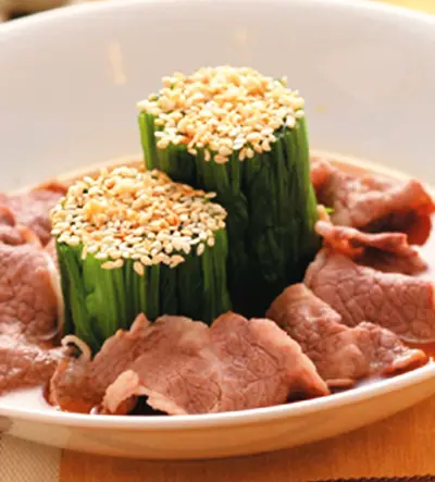 涼拌芝麻菠菜牛肉片