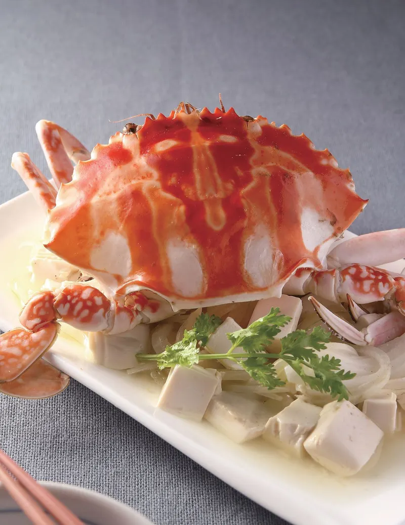 螃蟹蒸豆腐