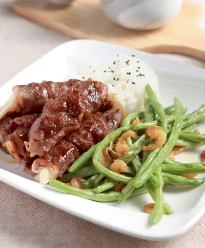 牛肉筍捲套餐