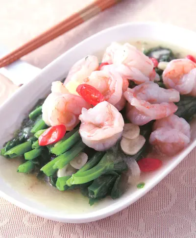 豆苗炒蝦仁(1)