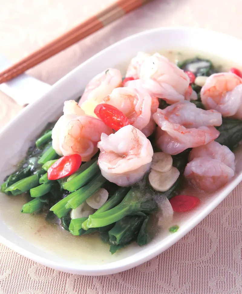豆苗炒蝦仁(1)