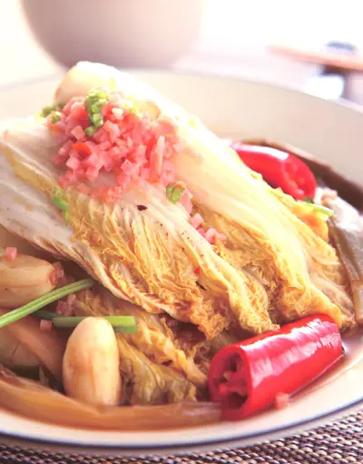 火腿肉末娃娃菜