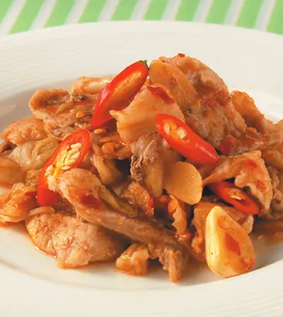 蒜味泡菜炒肉片