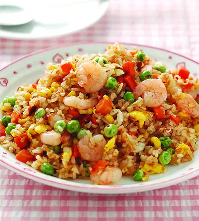 三色鮮蝦炒飯