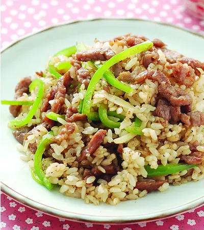 青椒牛肉炒飯(3)