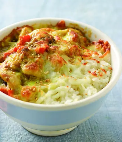 咖哩焗烤雞腿蓋飯