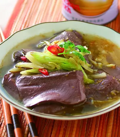 沙茶炒鴨血