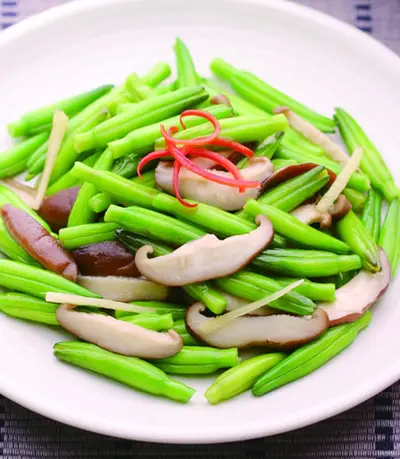 鮮香菇炒綠金針