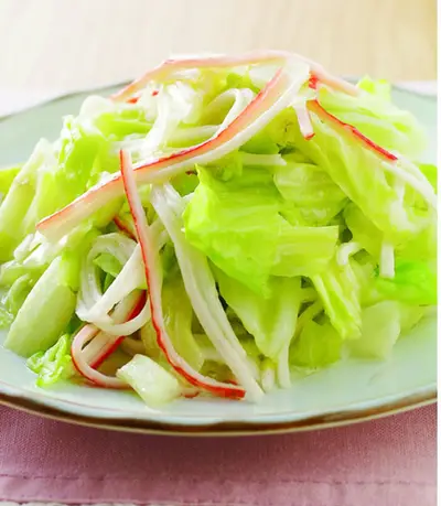 蟹肉條炒高麗菜