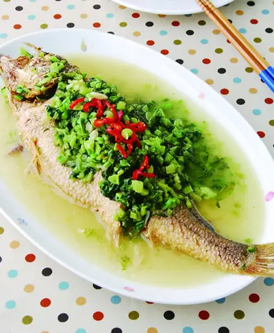 雪菜燒黃魚