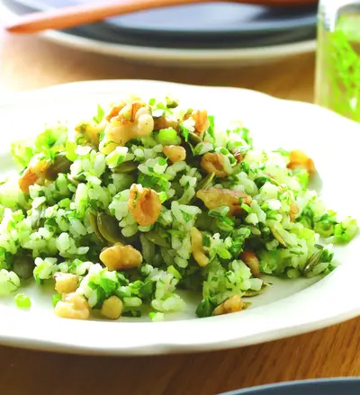 翡翠堅果菜飯
