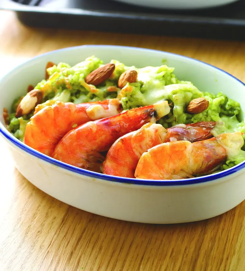 青醬鮮蝦焗飯