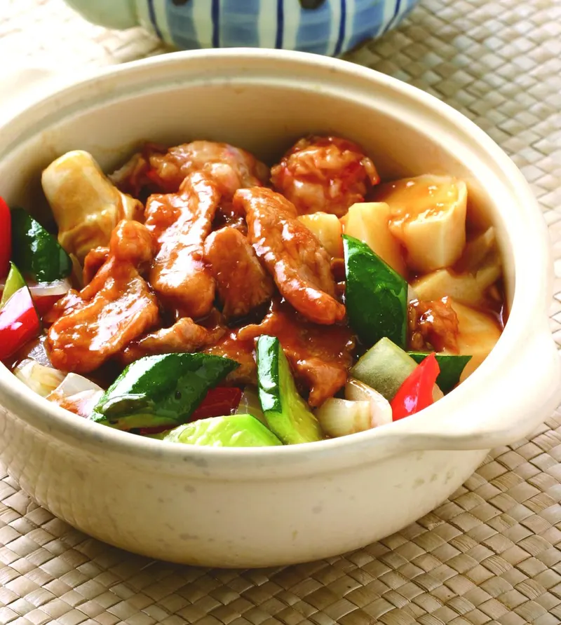醬燒肉片煲