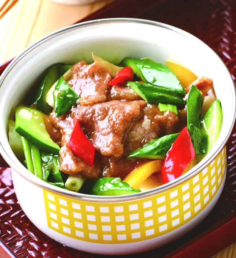 黃瓜肉片煲