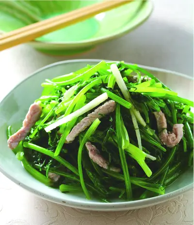 麻油肉絲炒茴香