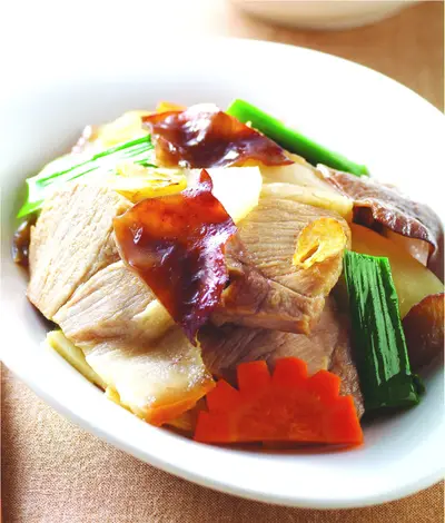 蒜尾炒肉片