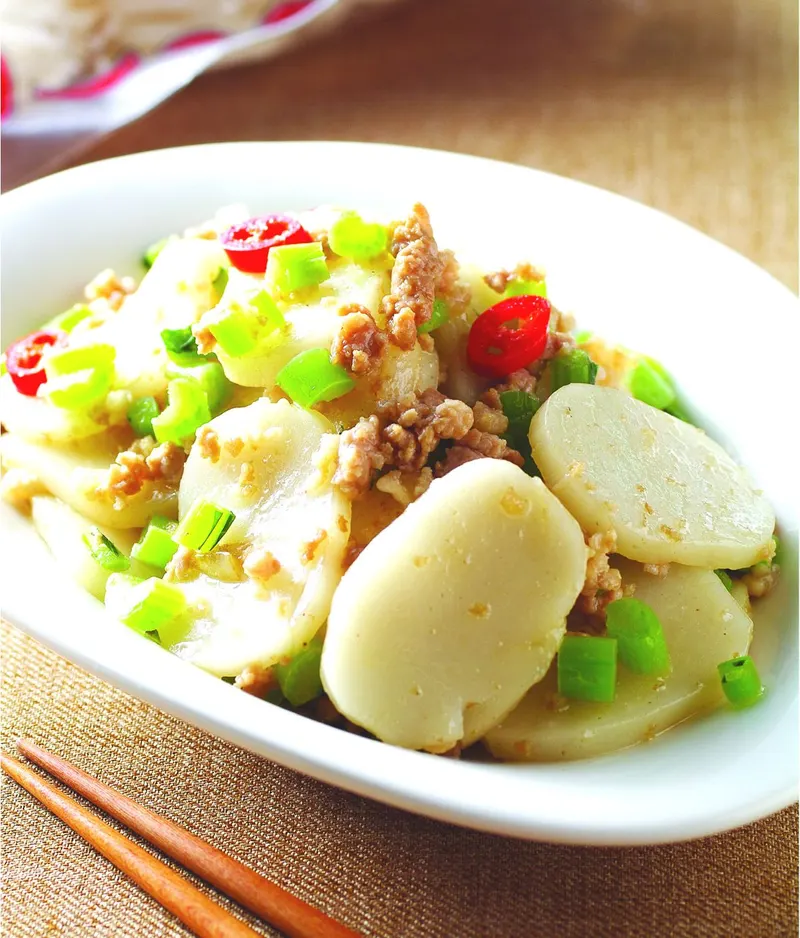 蘿蔔葉炒年糕