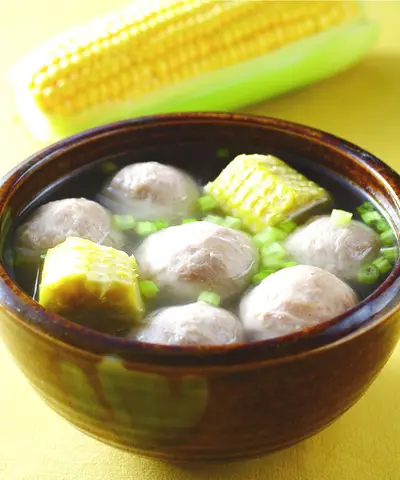 玉米梗丸子湯