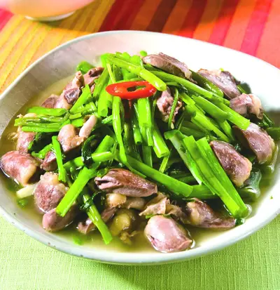 空心菜炒雞心