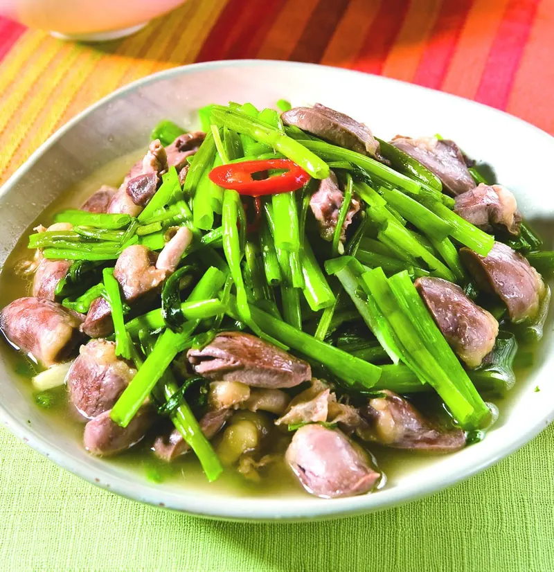 空心菜炒雞心
