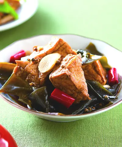 海帶滷油豆腐
