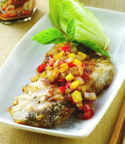 蔥煎鱈魚排