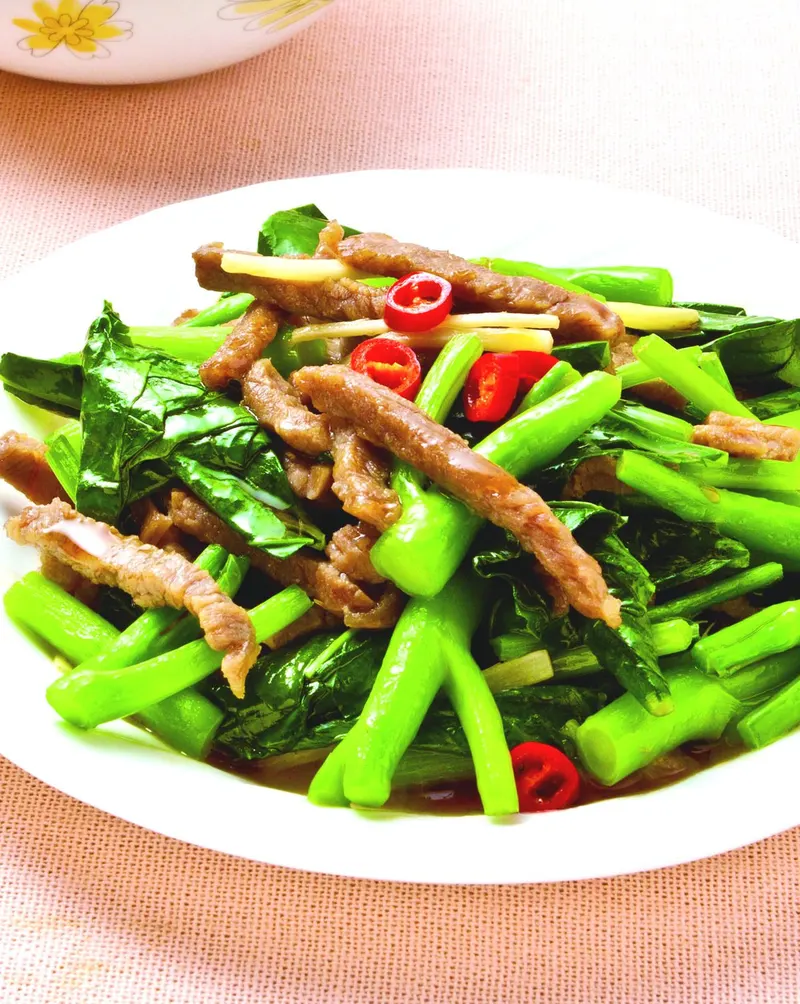 麻油芥蘭炒牛肉
